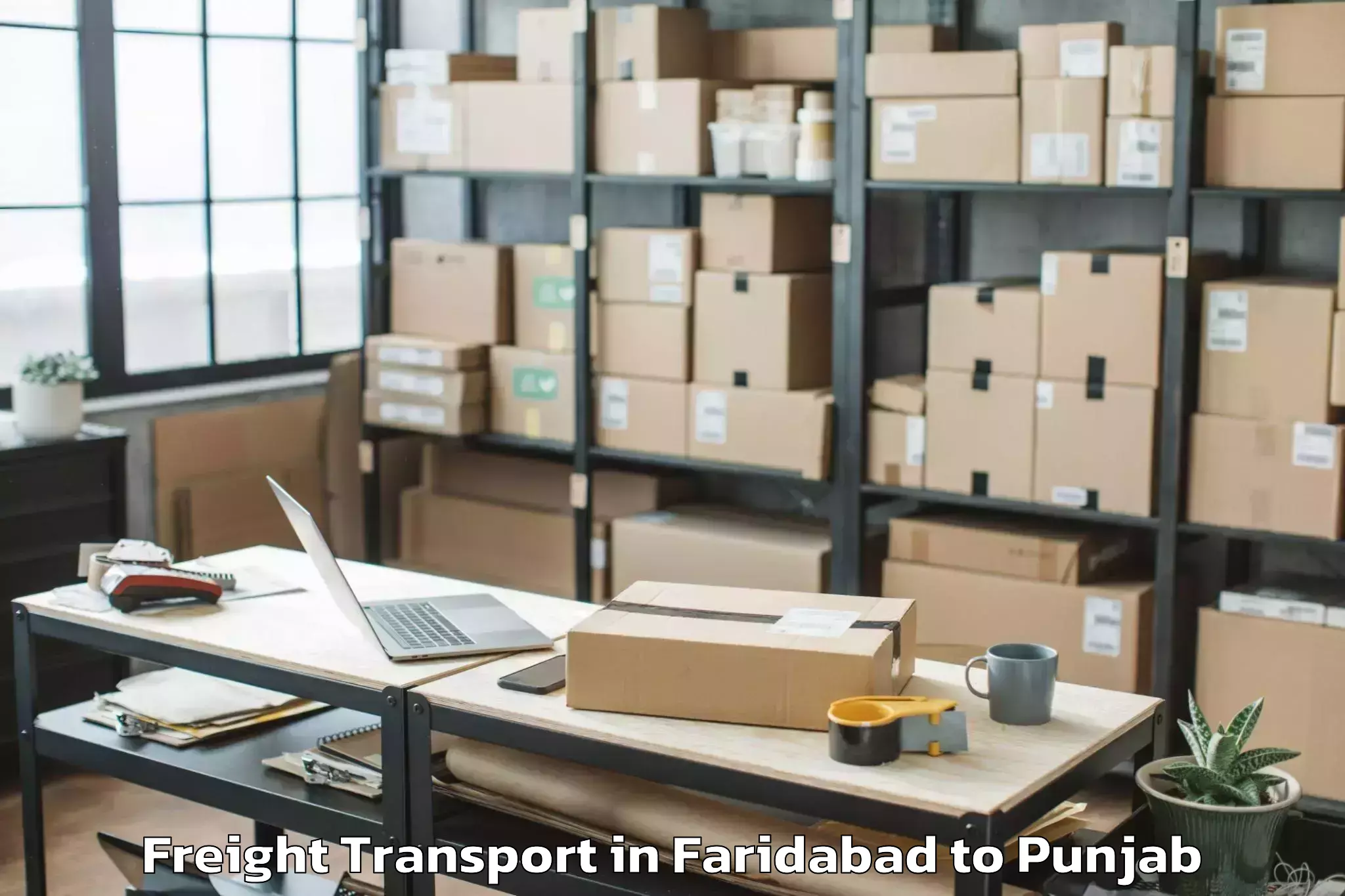 Top Faridabad to Moga Freight Transport Available